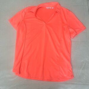 Lady Hagen Essentials vneck Golf polo Neon Coral colored size XL
